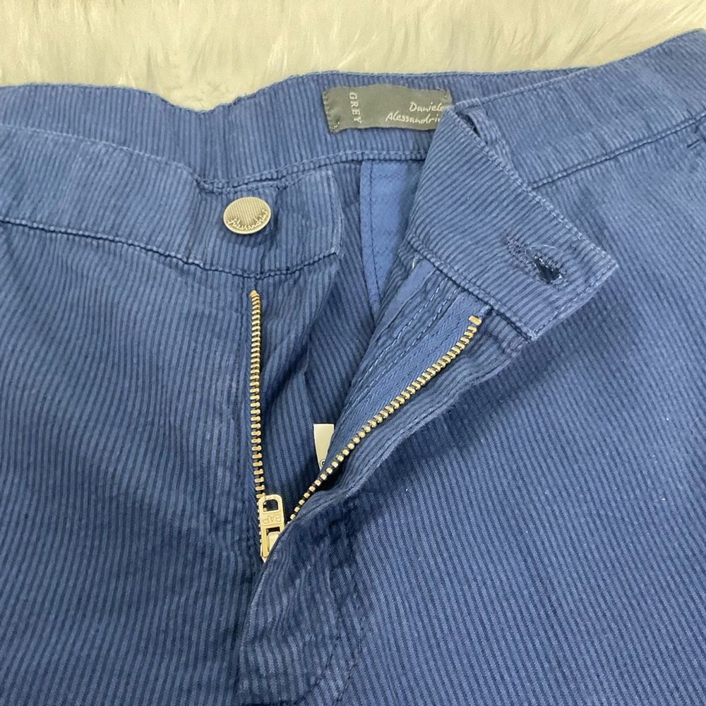 NEW Daniele Alessandrini Men’s Blue Texture High Rise Chinos Pants Size 36 - Picture 10 of 15